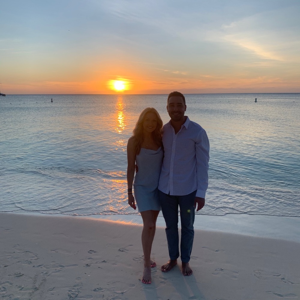 Linen baby blue cowl neck dress